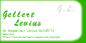 gellert levius business card